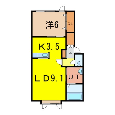 ボヌール錦町Ｃの物件間取画像